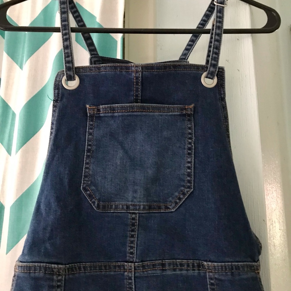 Denim Overall Mini Dress - Picture 7 of 8